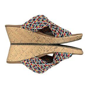Skechers Beverlee Vacation Mode Wedge Slide Sandal Rainbow Women's Size 9